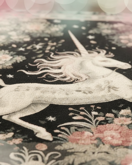 unicorn garden rug - detail