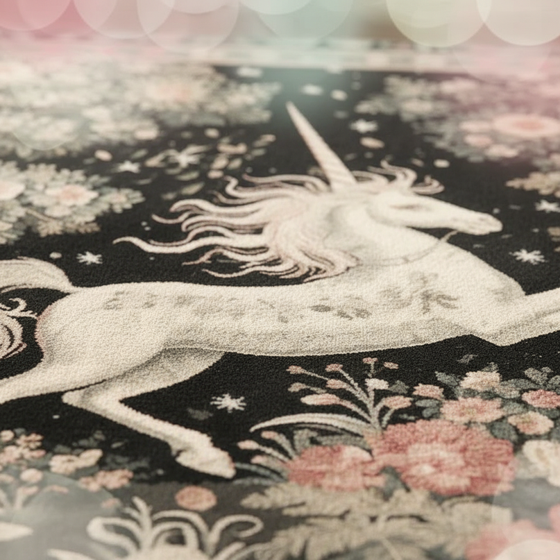 unicorn garden rug - detail