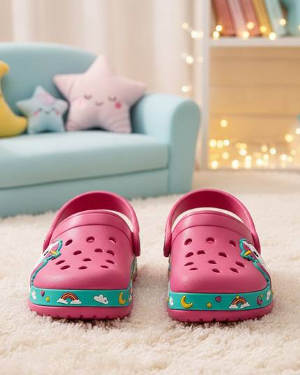 unicorn garden slippers - lifestyle