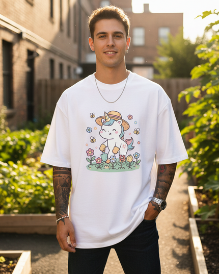 unicorn gardening shirt - lifestyle