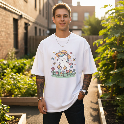 unicorn gardening shirt - lifestyle