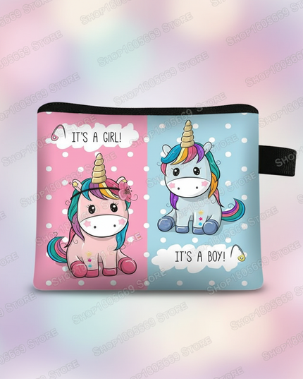 unicorn gender reveal purse - detail