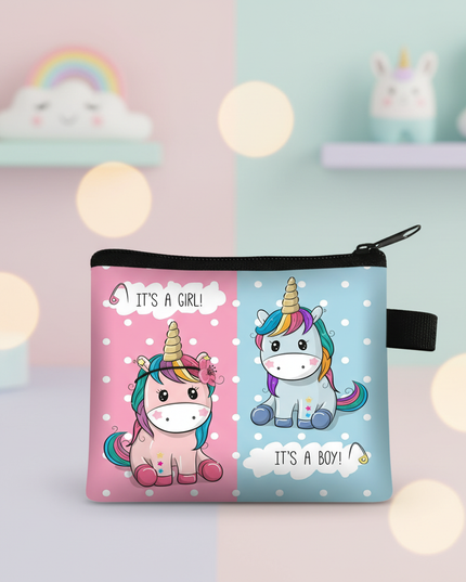 unicorn gender reveal purse - lifestyle