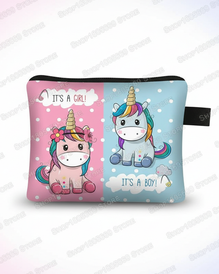 unicorn gender reveal purse - white-bg