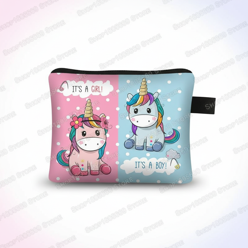 unicorn gender reveal purse - white-bg