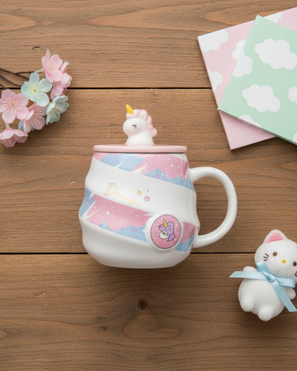 unicorn gift mug - flat-lay