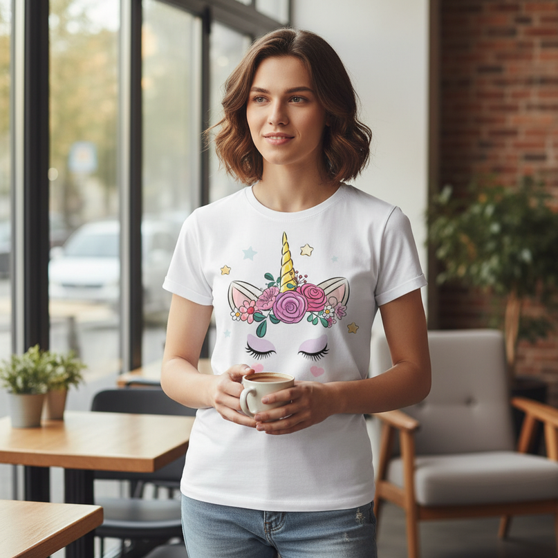 unicorn girl graphic shirt - lifestyle