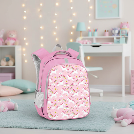 unicorn girls backpack with zipper - lifestyle