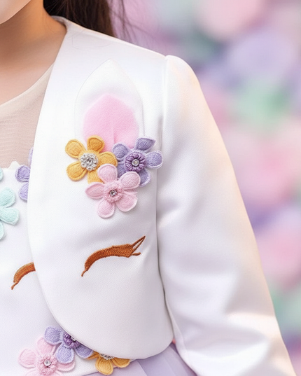 unicorn glitter jacket - detail