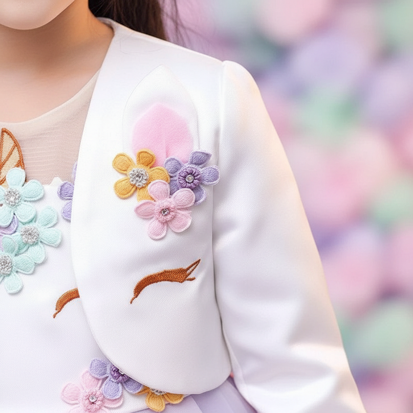 unicorn glitter jacket - detail