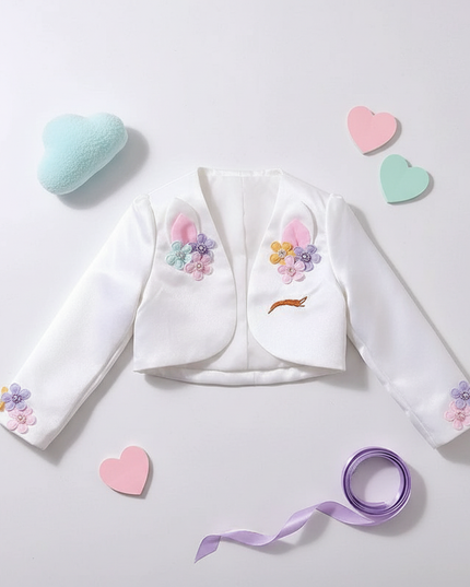 unicorn glitter jacket - flat-lay