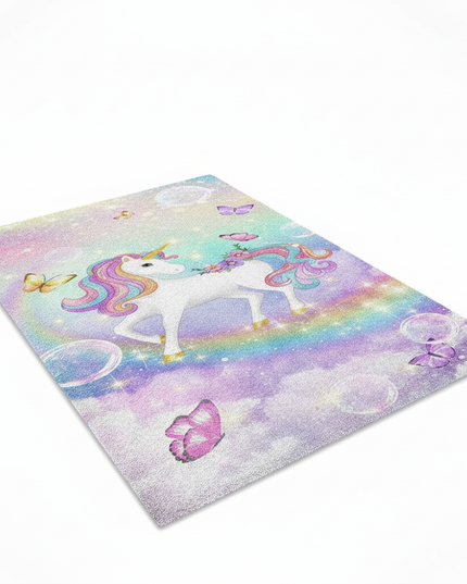unicorn glitter rug - white-bg