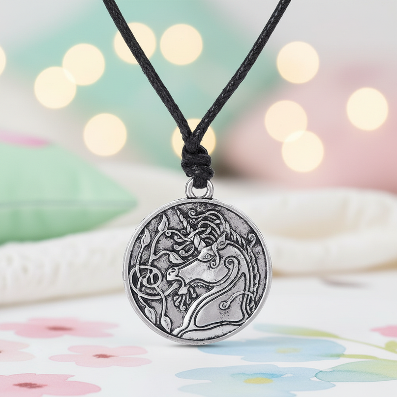 unicorn goth necklace - lifestyle