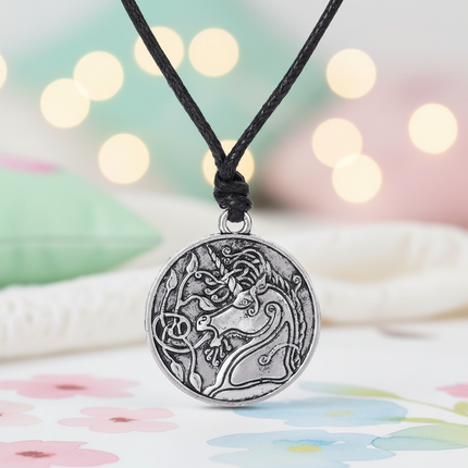 unicorn goth necklace - lifestyle