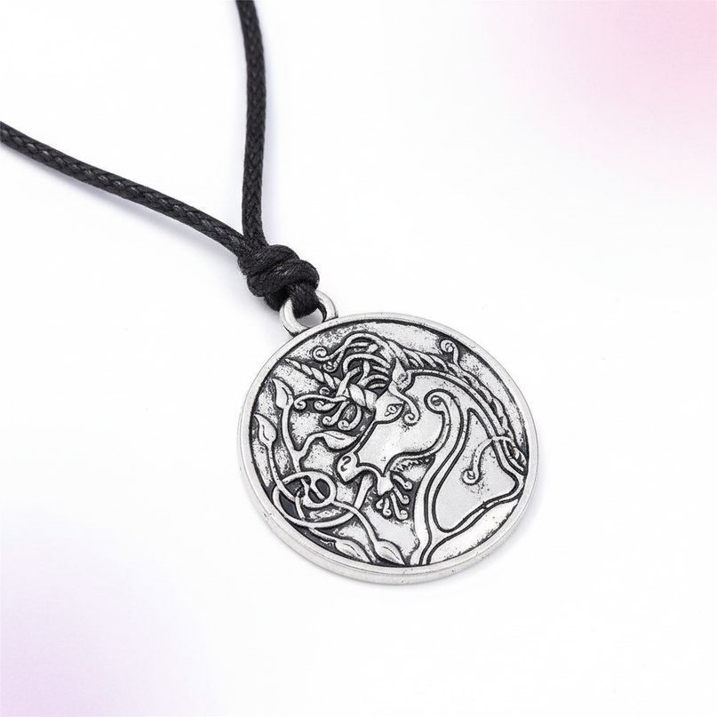 unicorn goth necklace - white-bg