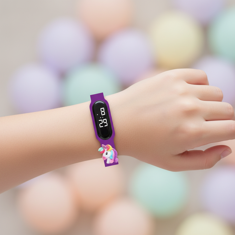 unicorn grape watch - in-use