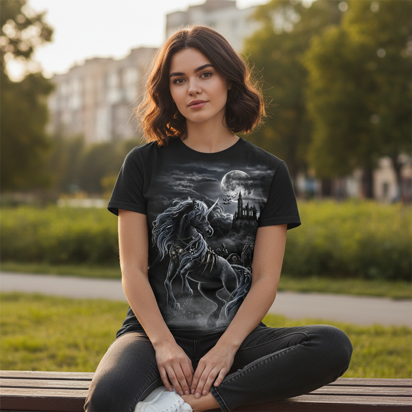 unicorn graphic art shirt - lifestyle