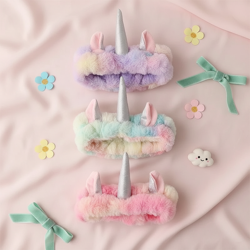 unicorn halloween headband - flat-lay