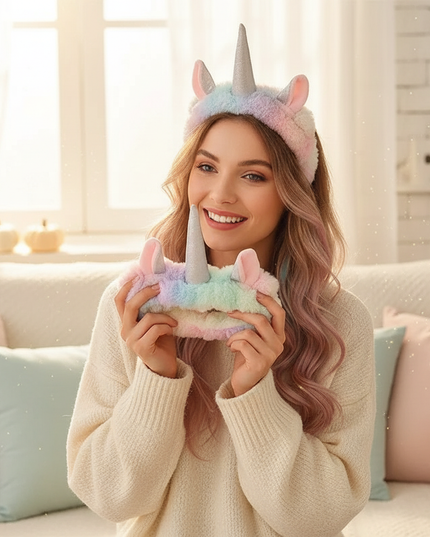 unicorn halloween headband - in-use