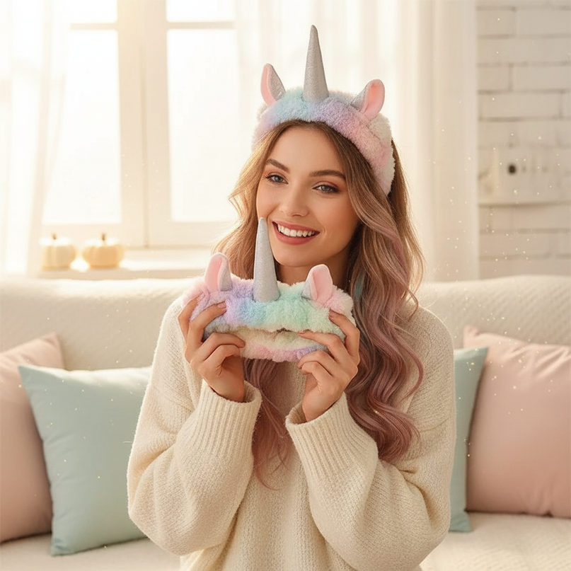unicorn halloween headband - in-use