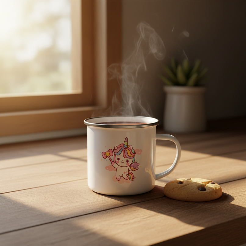 unicorn handle mug - lifestyle