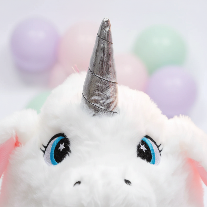 unicorn hat attached mittens - detail