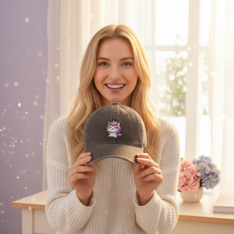 unicorn hat costume - in-use