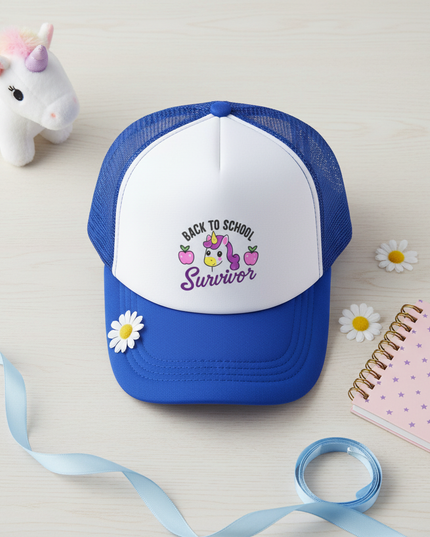unicorn hat for girls - flat-lay