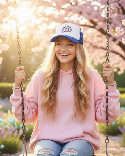 unicorn hat for girls - in-use