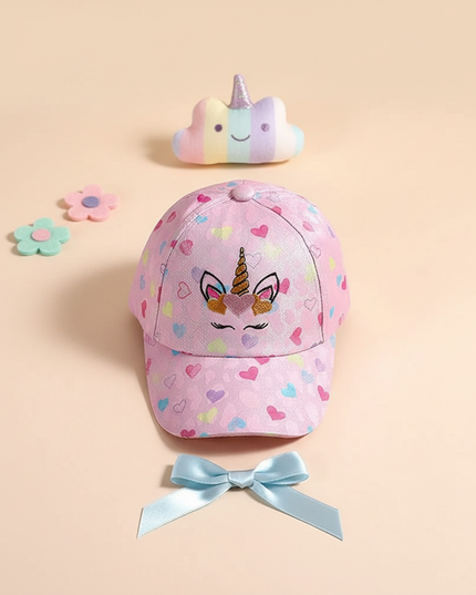 unicorn hat for toddlers - flat-lay
