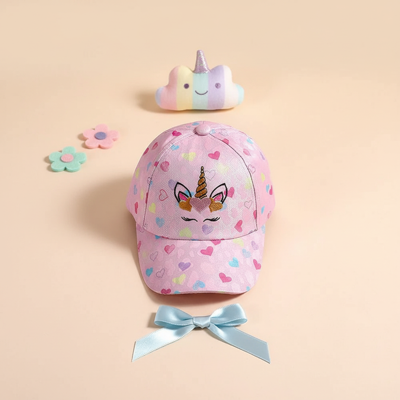 unicorn hat for toddlers - flat-lay