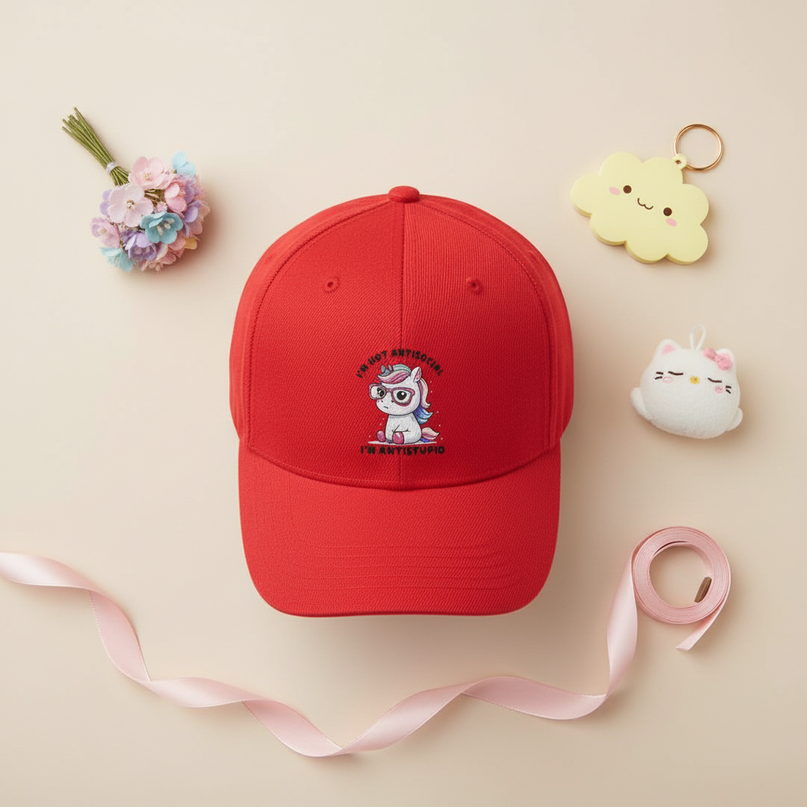 unicorn hat for women - flat-lay