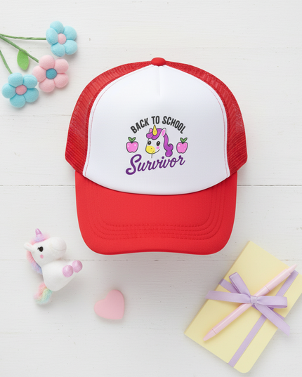unicorn hat party - flat-lay