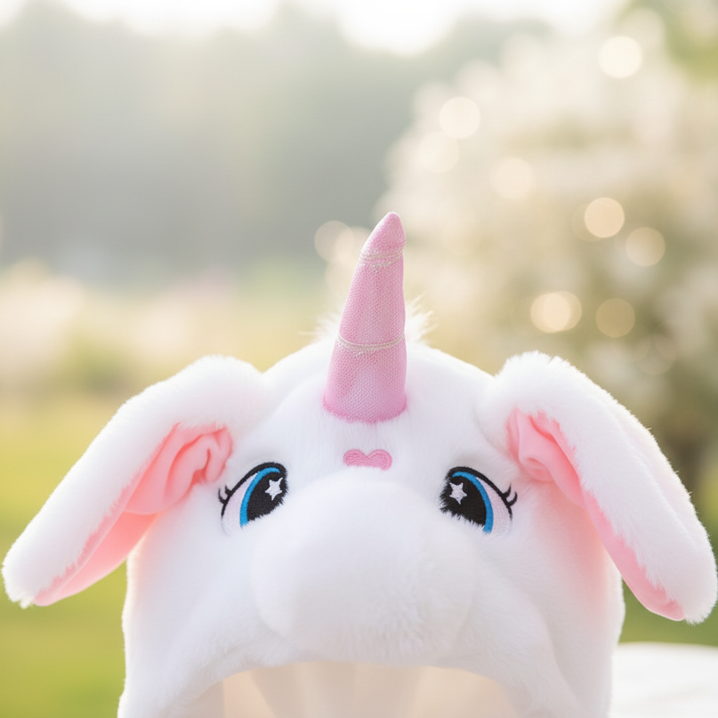unicorn hat with moving ears - lifestyle