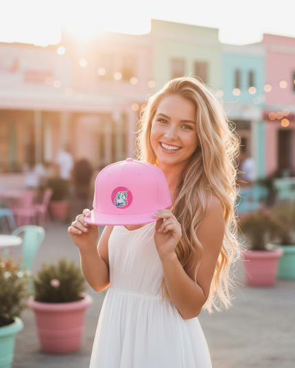 unicorn head hat - in-use