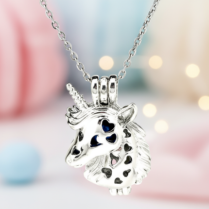 unicorn head pearl necklace - lifestyle