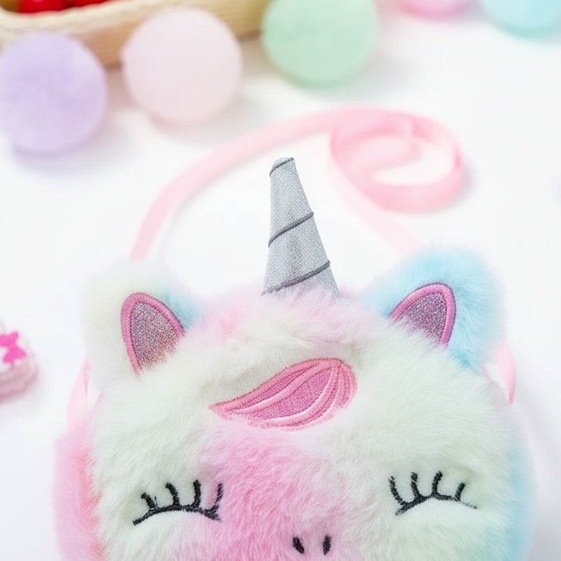unicorn head purse - detail
