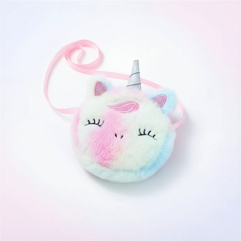 unicorn head purse - white-bg