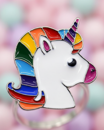 unicorn head ring - detail