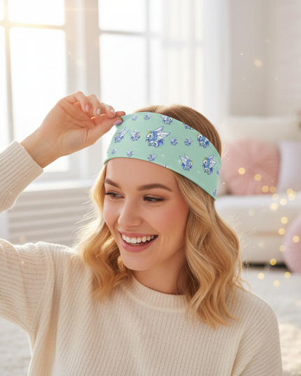 unicorn headband adult - in-use