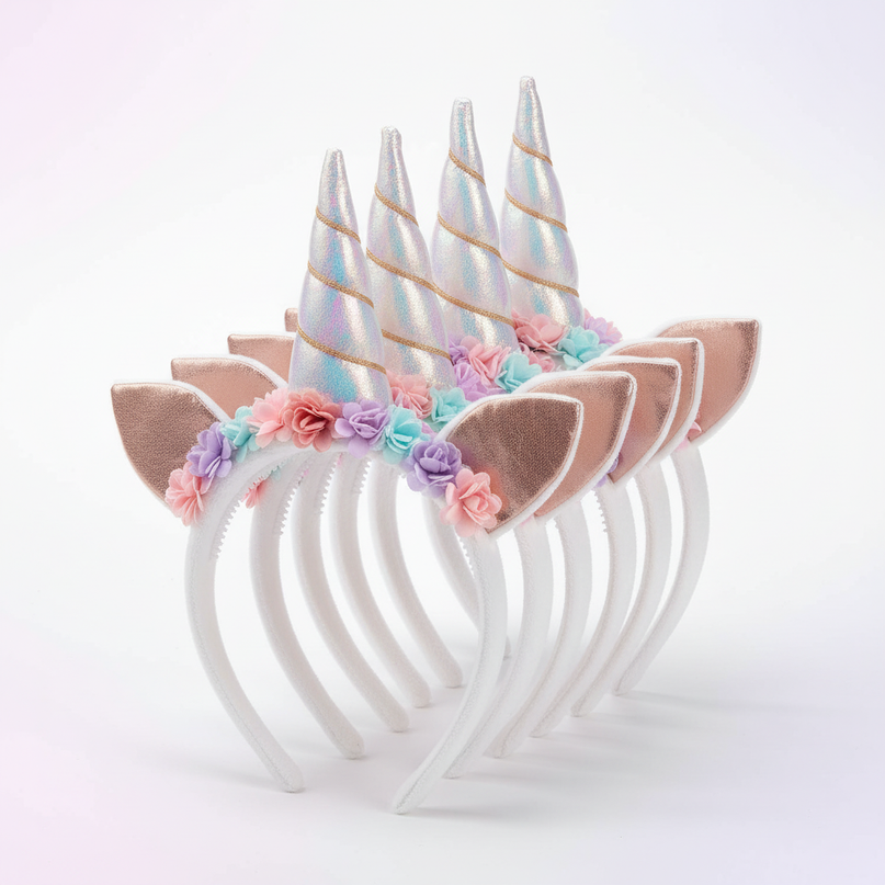 unicorn headband bulk pack - white-bg