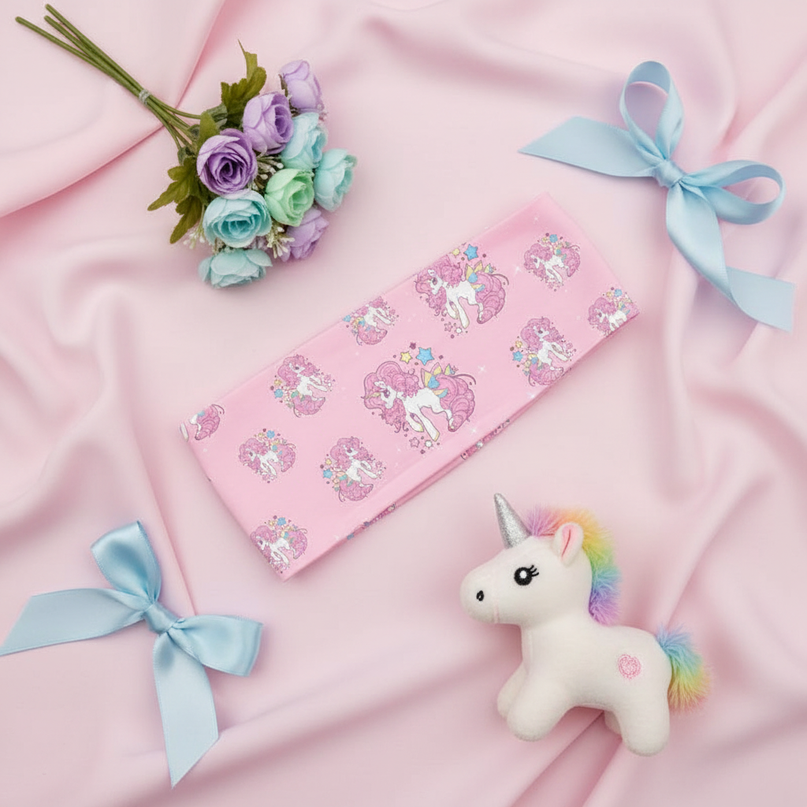 unicorn headband cosplay - flat-lay