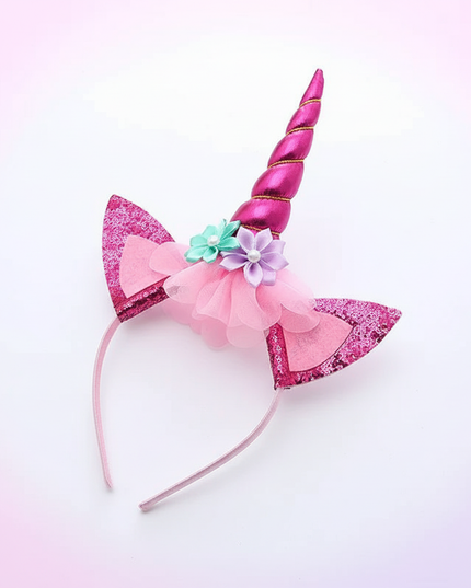unicorn headband for baby - white-bg