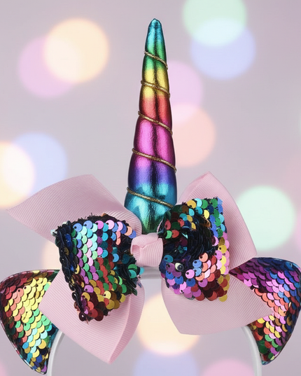 unicorn headband party favors - detail