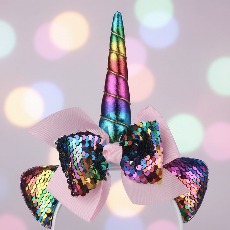 unicorn headband party favors - detail