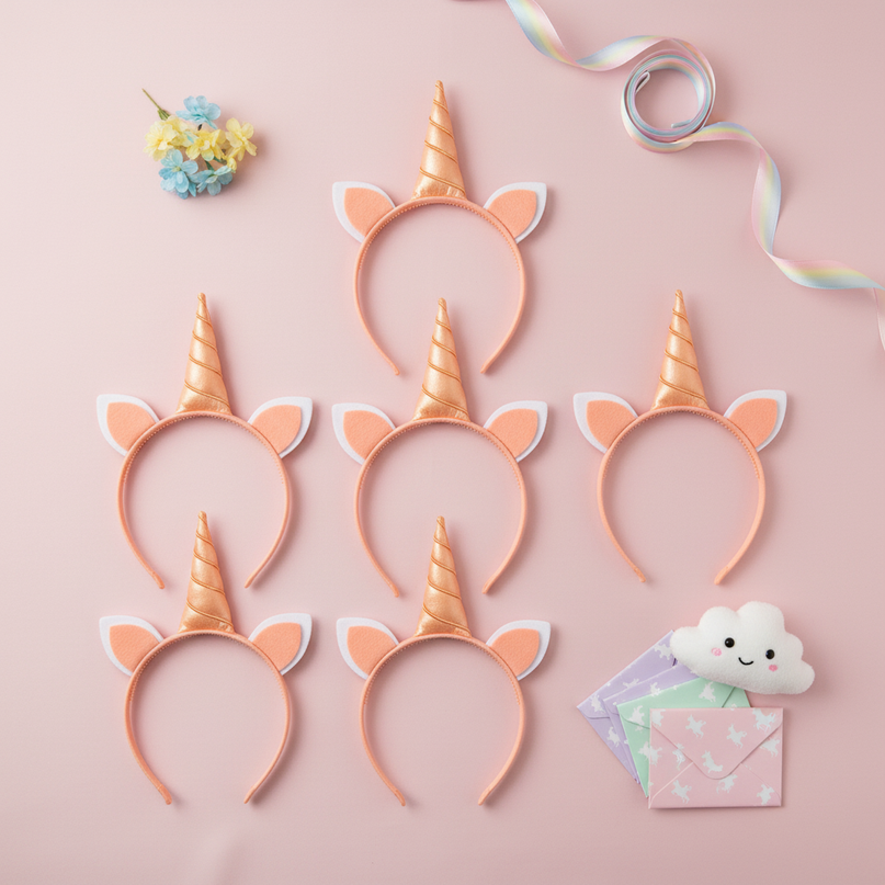 unicorn headband party pack - flat-lay