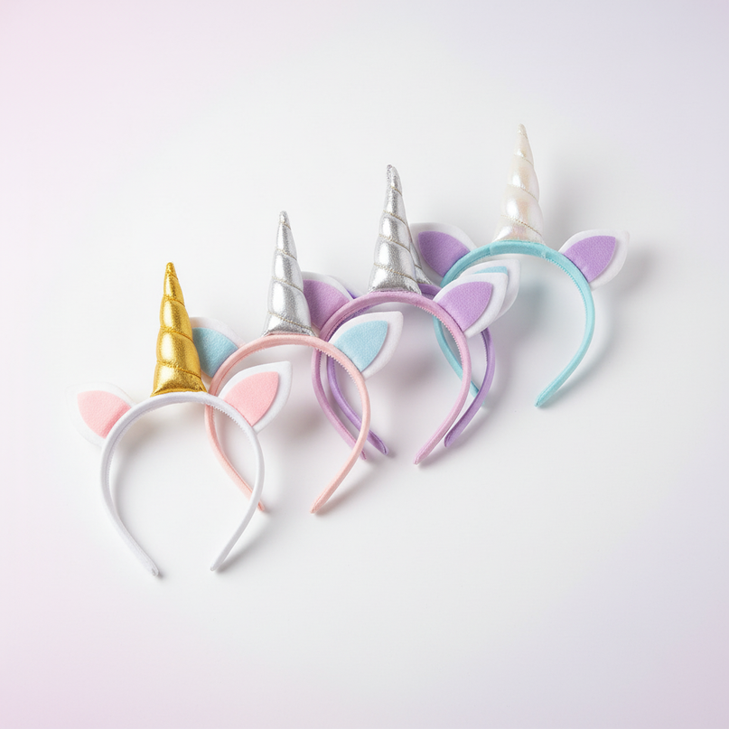 unicorn headband party pack - white-bg