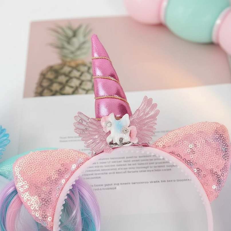 unicorn headband set - detail