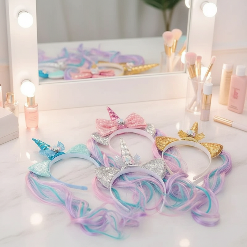 unicorn headband set - lifestyle