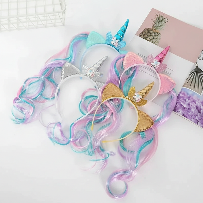 unicorn headband set - white-bg
